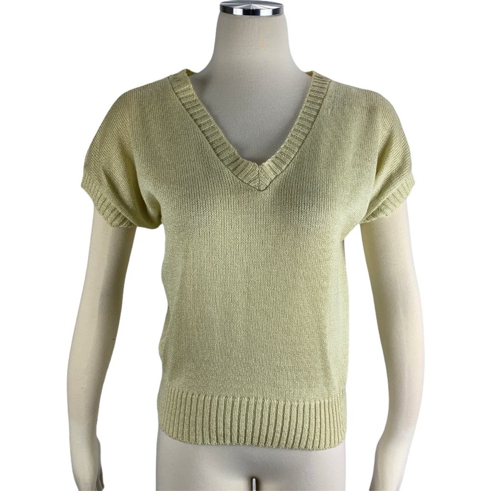 Leslie Fay 12 Vintage Sweater Lace Back - Picture 1 of 5